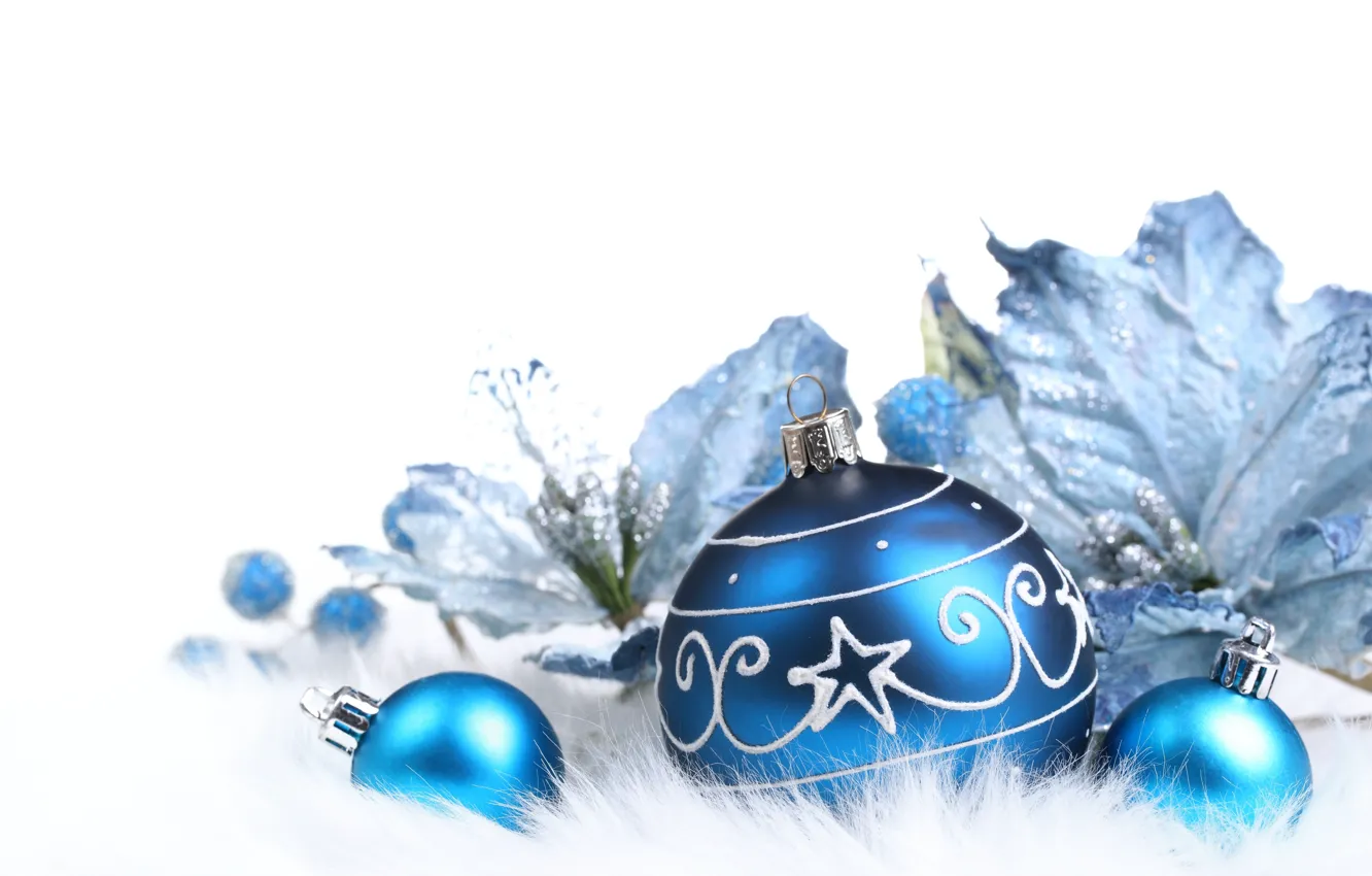 Photo wallpaper balls, New year, Christmas decorations