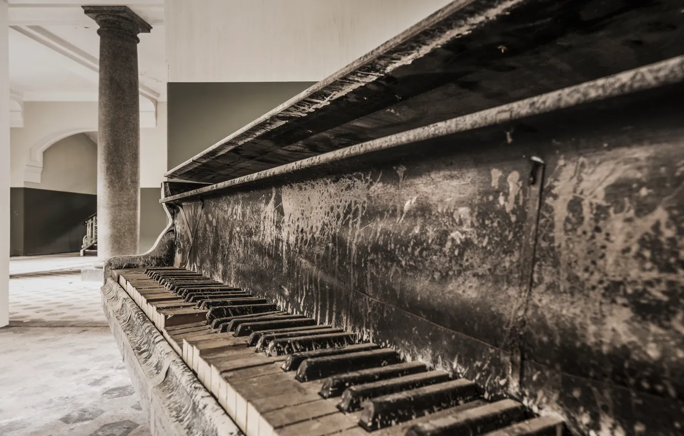 Photo wallpaper music, background, piano