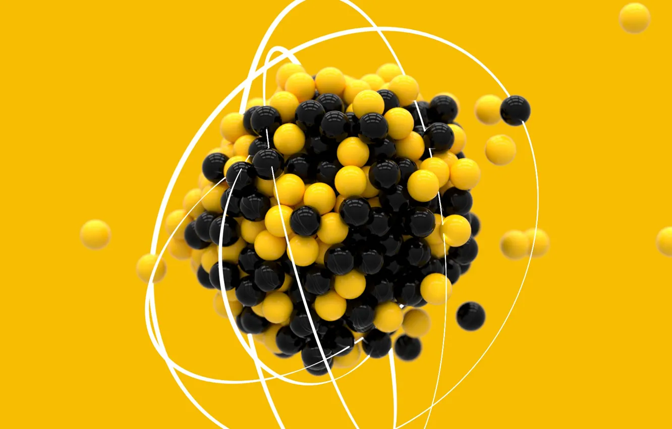 Photo wallpaper balls, molecule