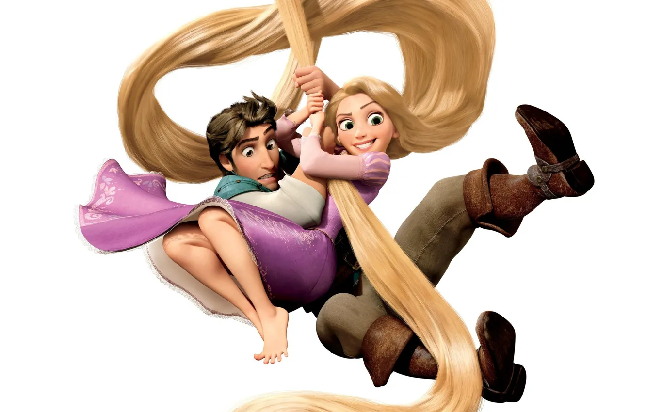 Photo wallpaper hair, Rapunzel, Princess, the robber, Tangled, Flynn, Rapunzel, complicated story