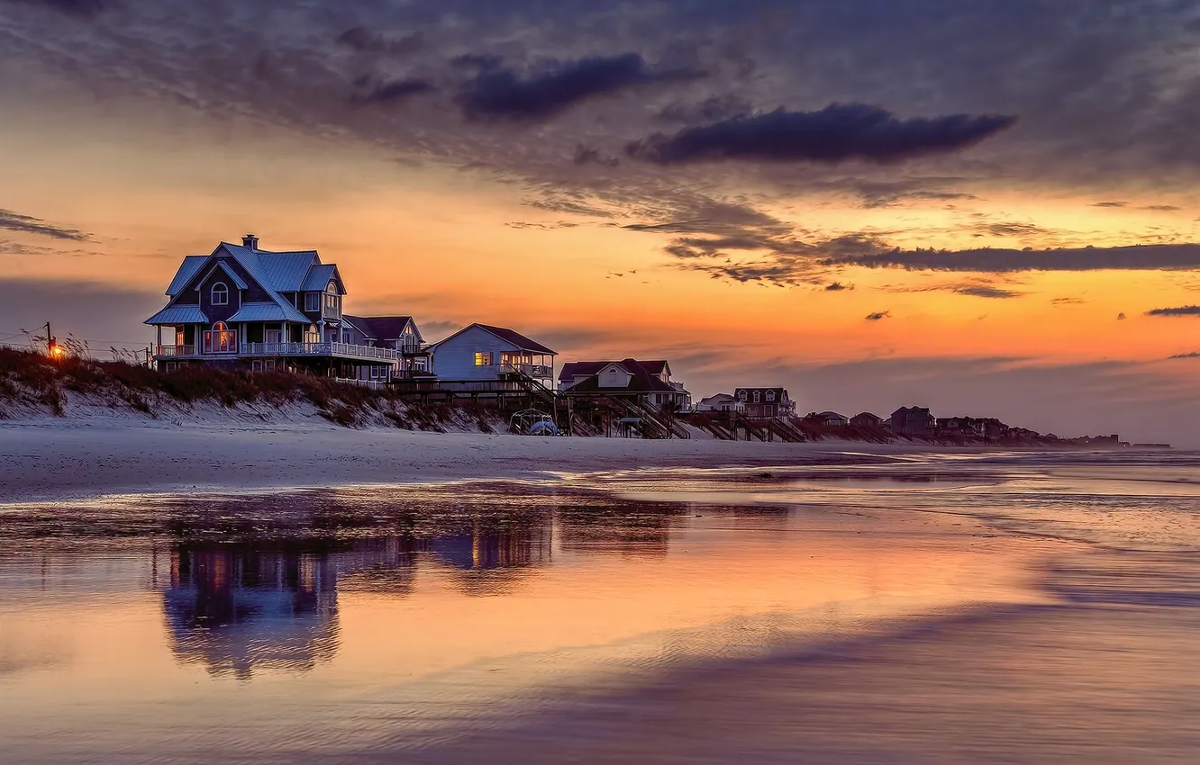 Photo wallpaper beach, the ocean, coast, home