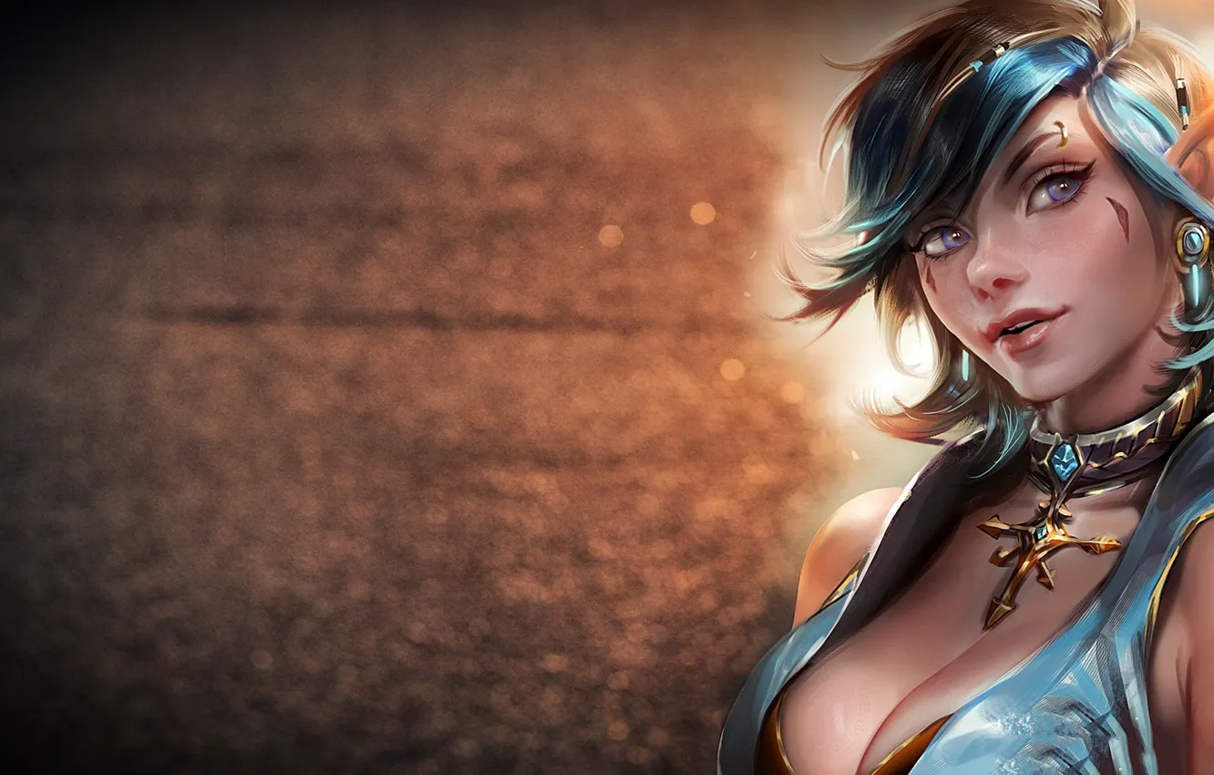 Photo wallpaper girl, elf, art