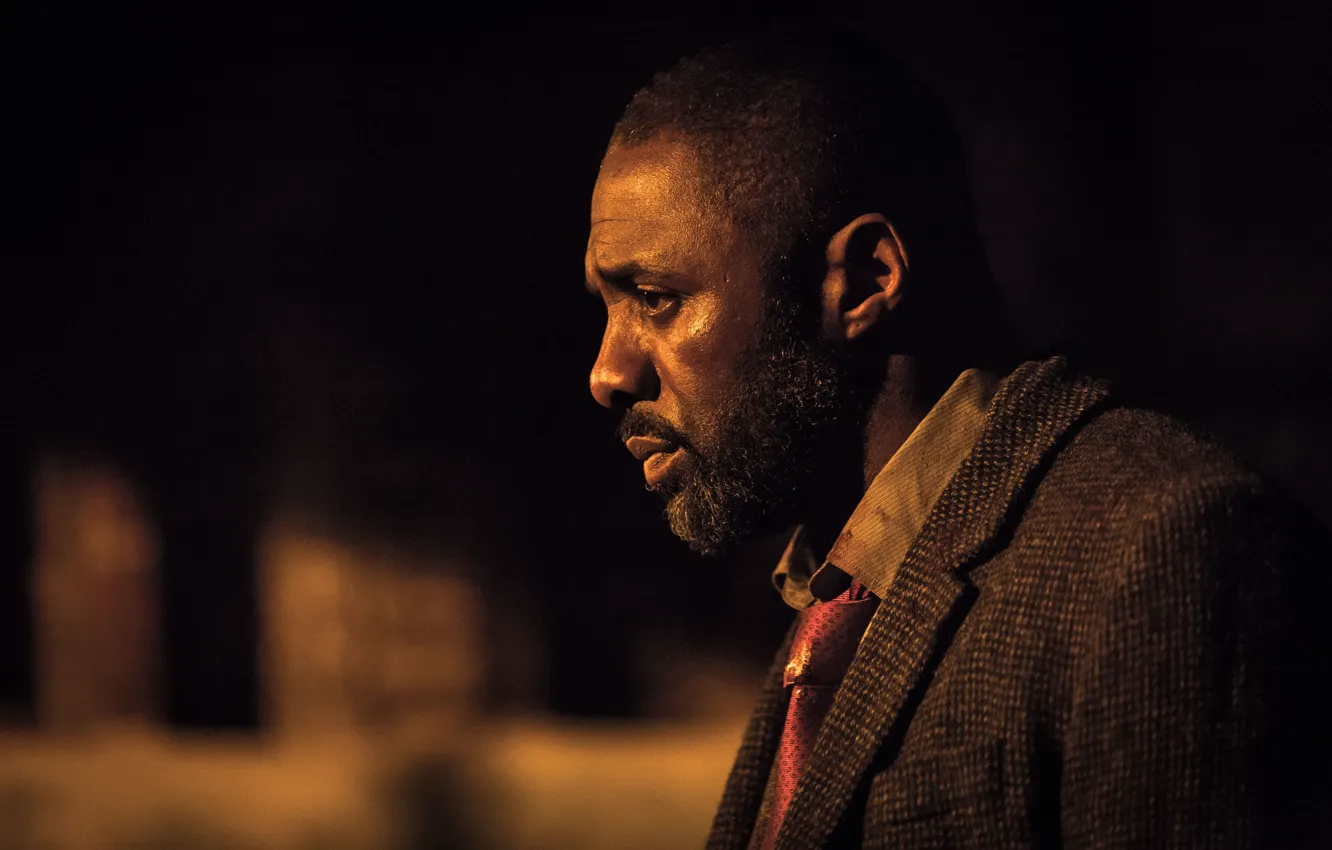 Photo wallpaper tie, profile, the series, shirt, coat, Idris Elba, Idris Elba, serial