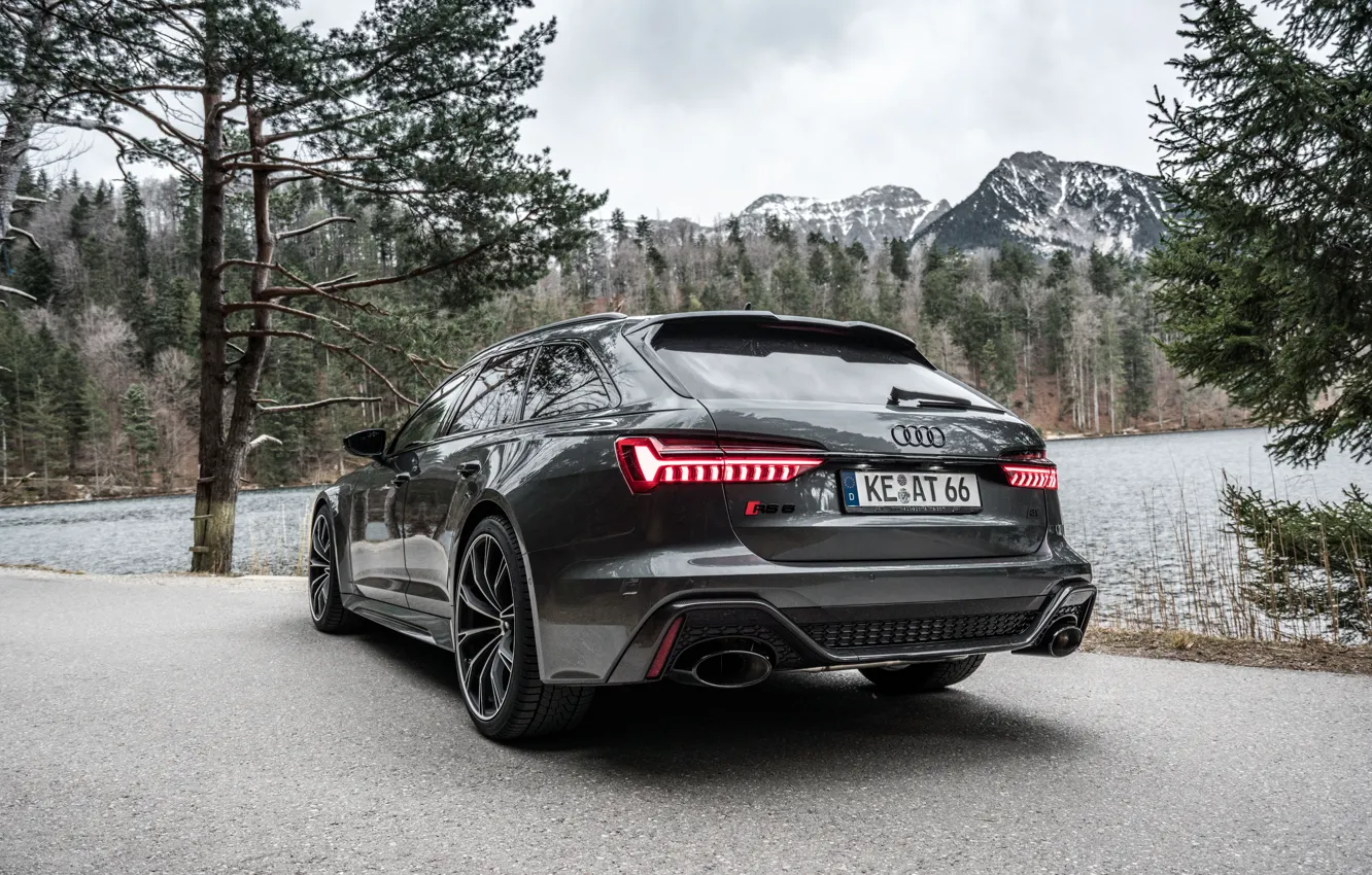 Photo wallpaper Audi, rear view, ABBOT, Before, RS6, RS 6, 2020