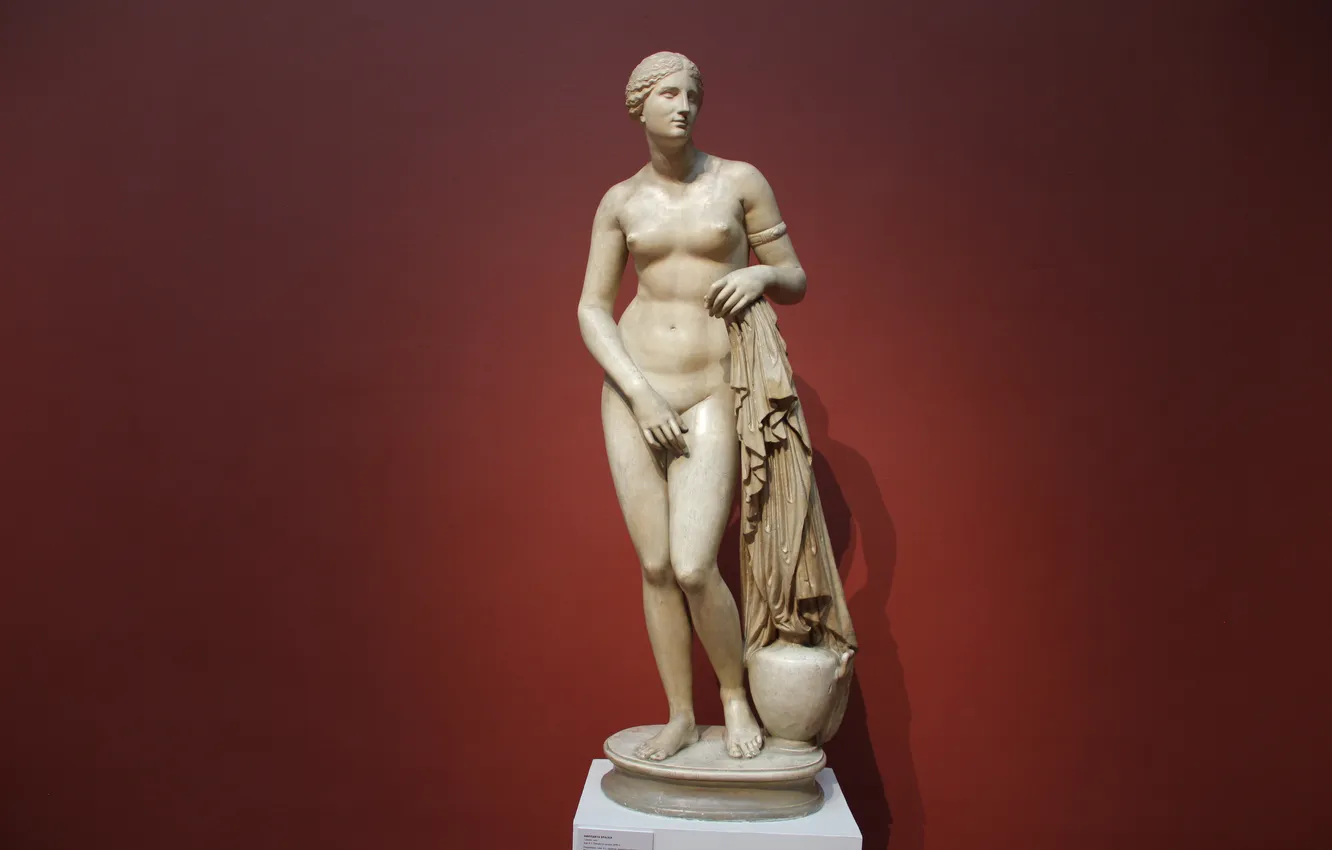 Photo wallpaper girl, Moscow, statue, sculpture, copy, naked, The Pushkin State Museum, The ancient Greek sculptor