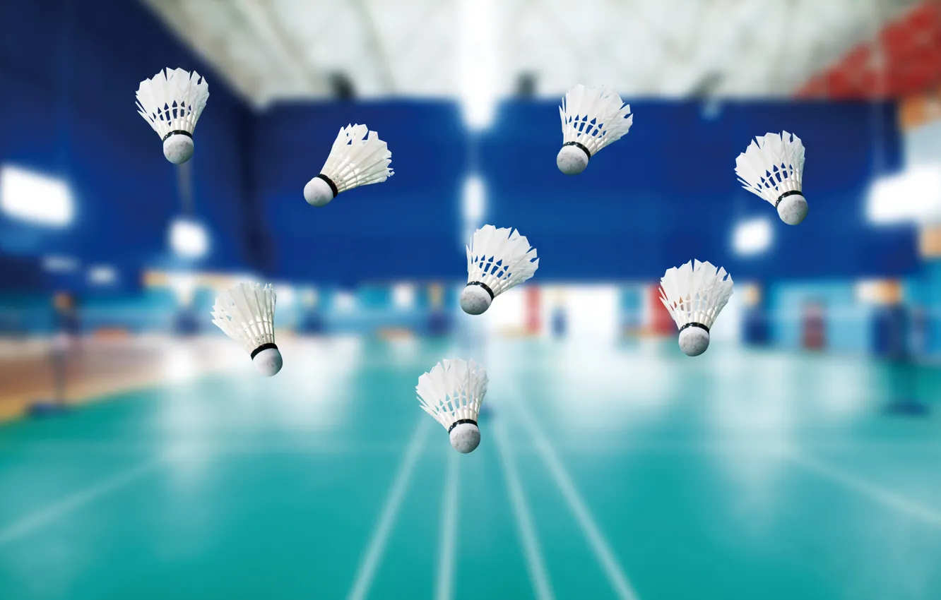 Photo wallpaper flight, sport, blur, background, weightlessness, bokeh, the gym, court