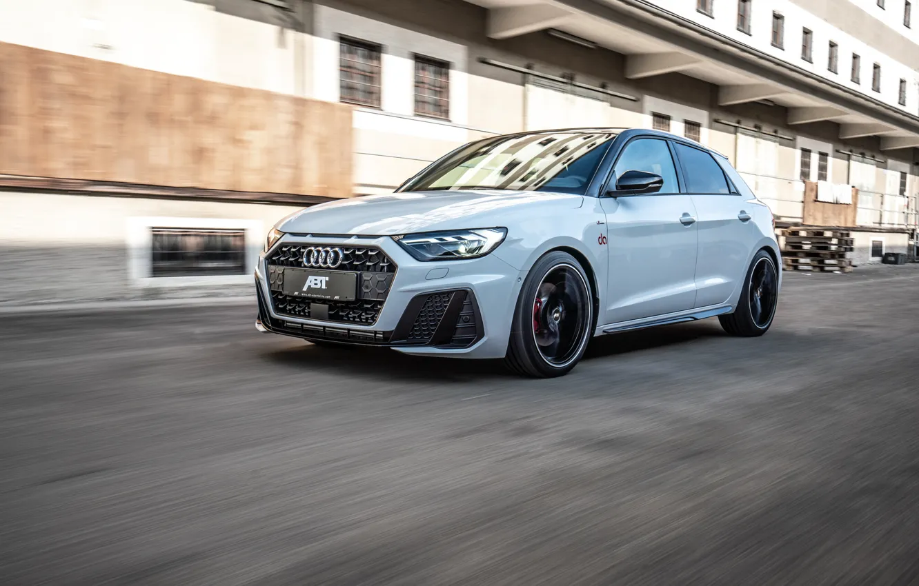 Photo wallpaper Audi, speed, hatchback, ABBOT, Audi A1, 2019