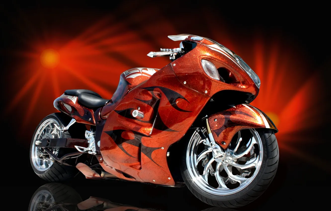 Photo wallpaper RED, AIRBRUSHING, SPORTBIKE, TUNING