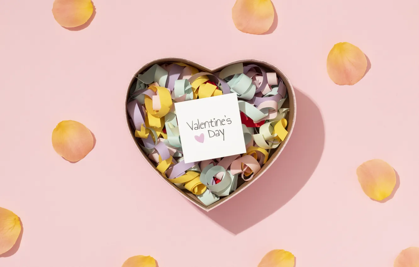 Photo wallpaper love, romance, heart, hearts, love, Valentine's day, pink, romantic