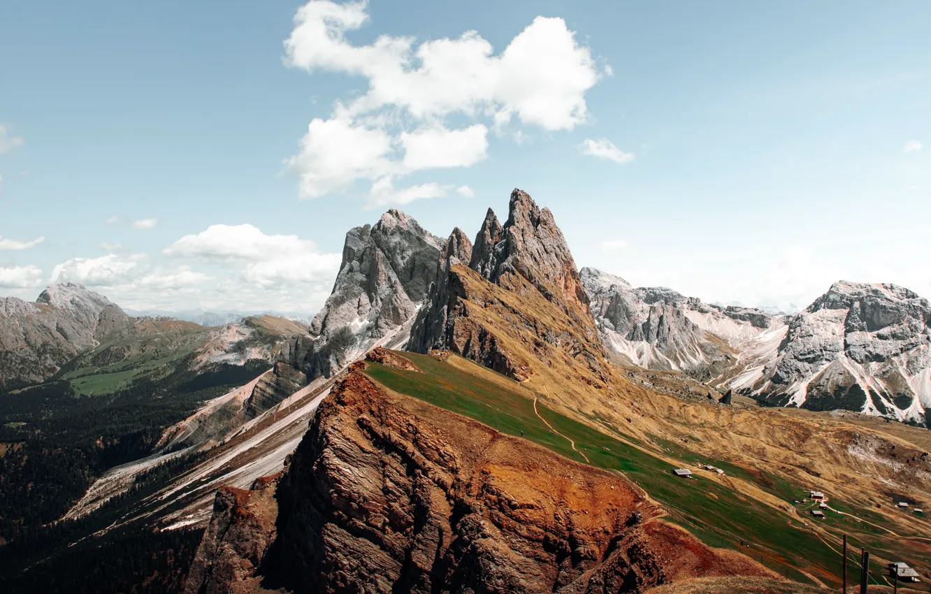 Photo wallpaper wallpaper, Nature, Sky, Rock, Italy, Peak, The mountains