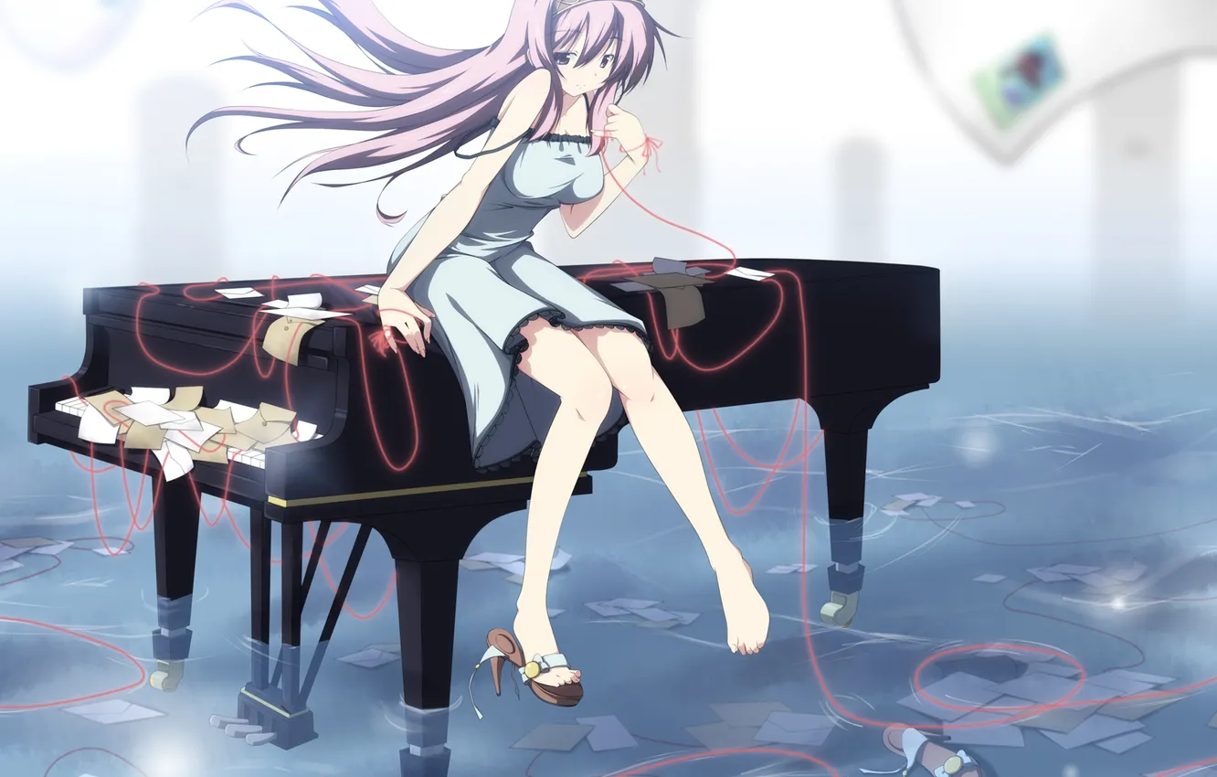 Photo wallpaper water, the situation, anime, piano, vocaloid, Vocaloid