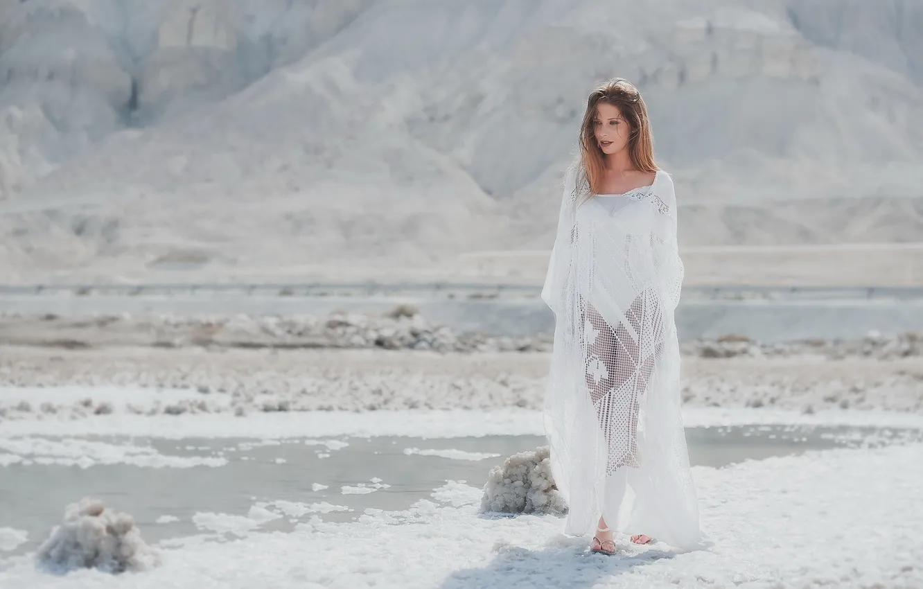 Photo wallpaper girl, nature, background