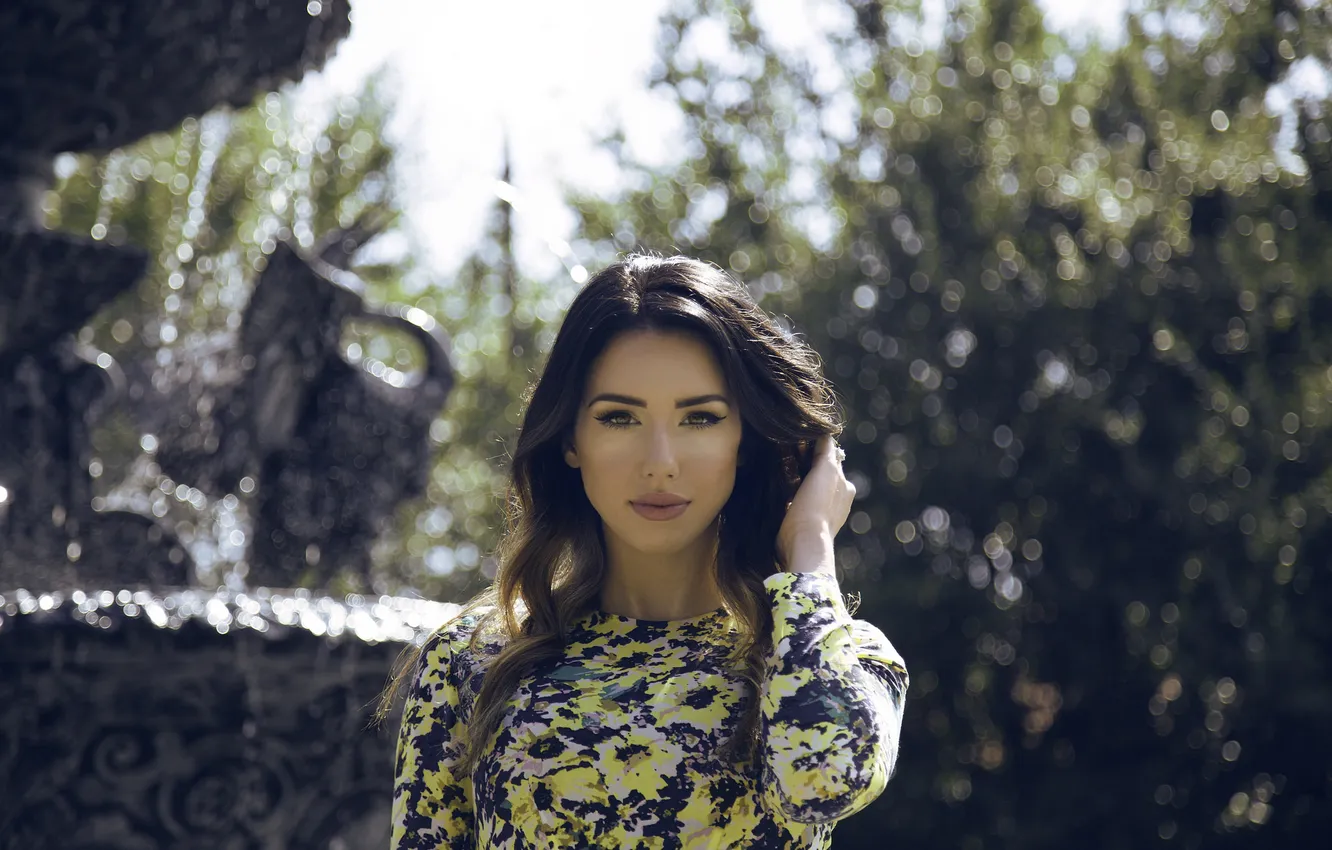 Photo wallpaper girl, arrows, hair, curls