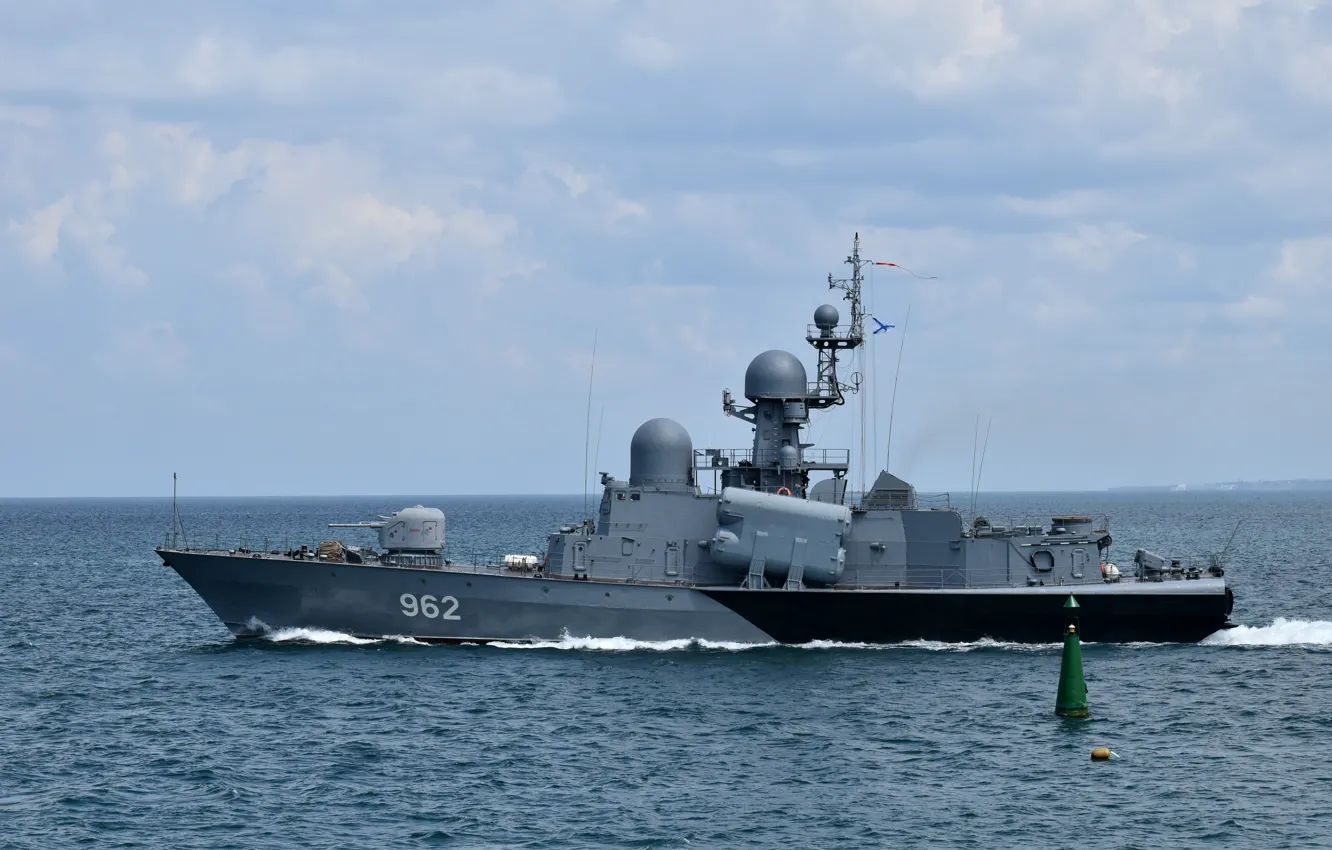 Photo wallpaper large, boat, rocket, The black sea, Shuya