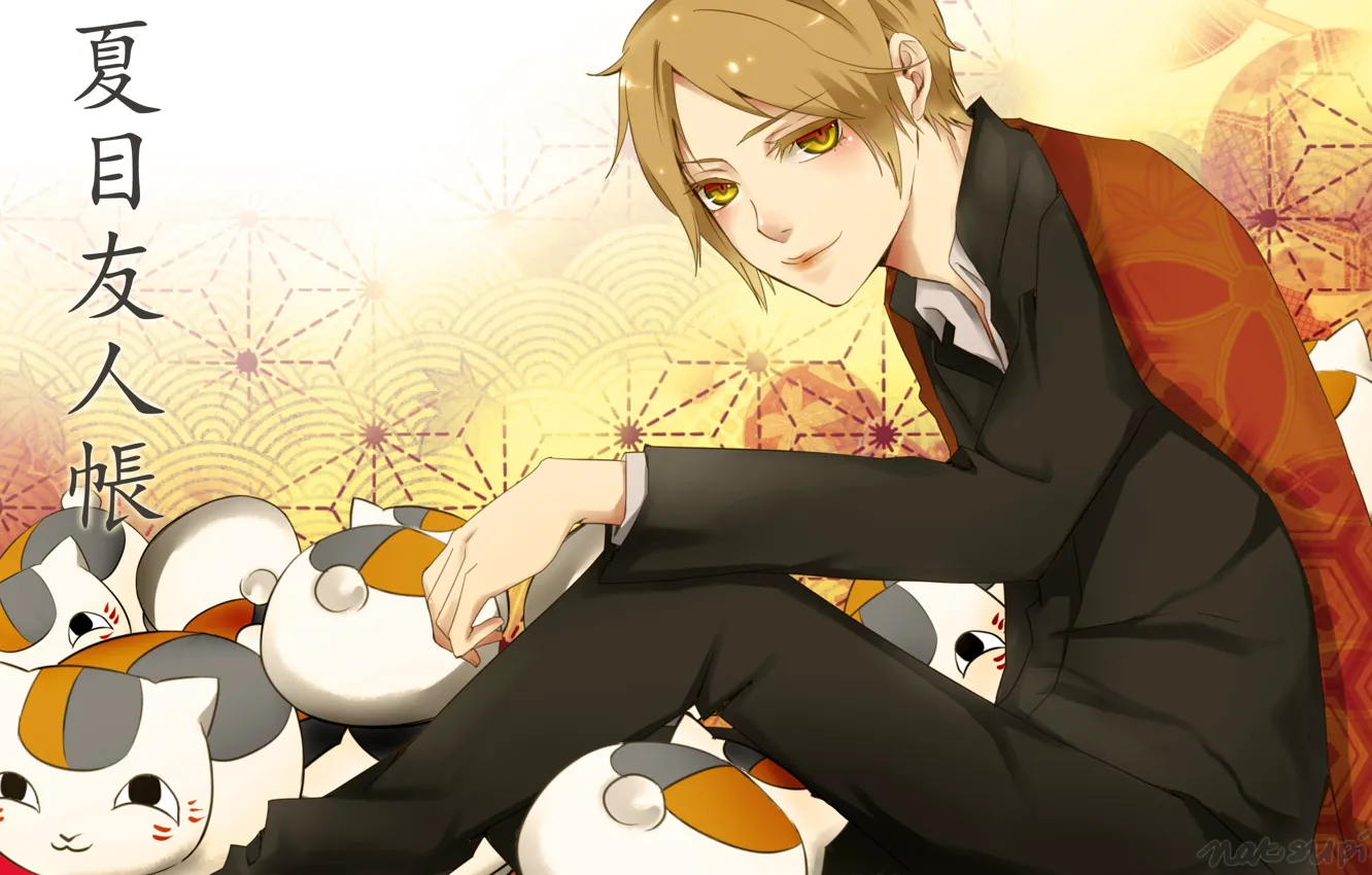 Photo wallpaper cat, the demon, guy, natsume yuujinchou, U-Sensei, youkai, Book of friendship Natsume, Natsume