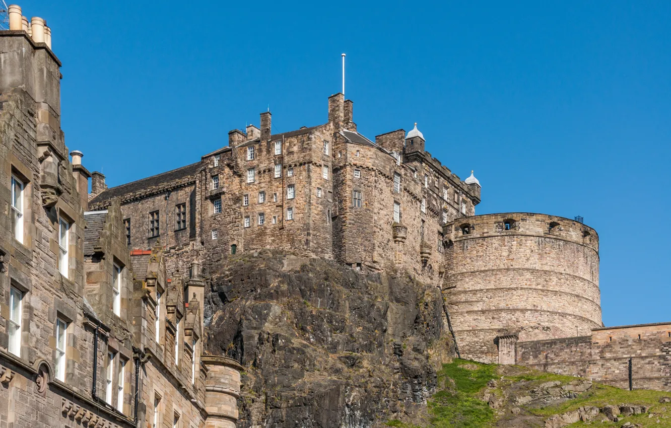 Photo wallpaper the sky, castle, Scotland, Edinburgh