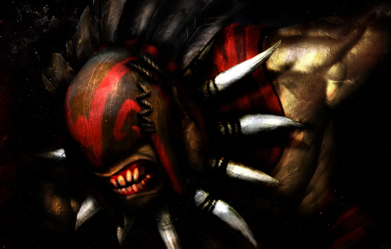 Photo wallpaper mask, art, Bloodseeker, dota 2, Strygwyr