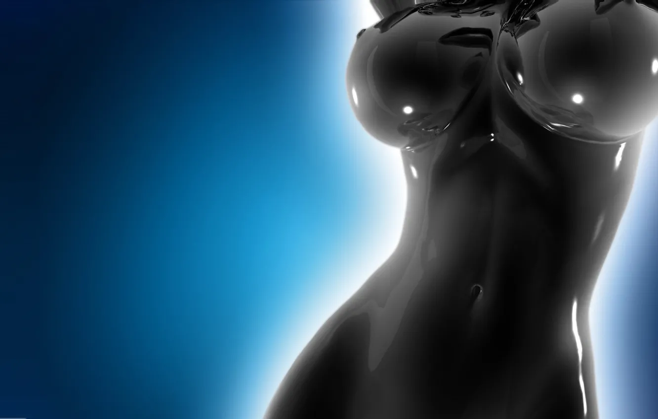 Photo wallpaper chest, black, leather