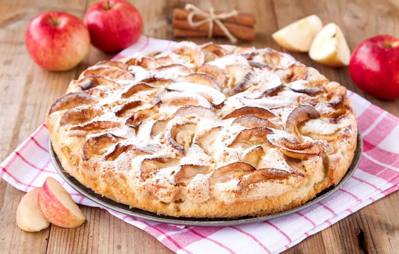 Photo wallpaper apples, pie, cakes