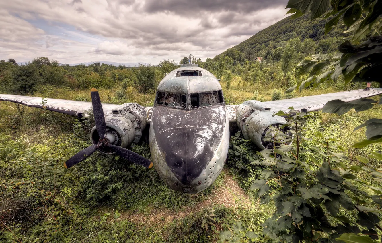 Photo wallpaper aviation, the plane, scrap