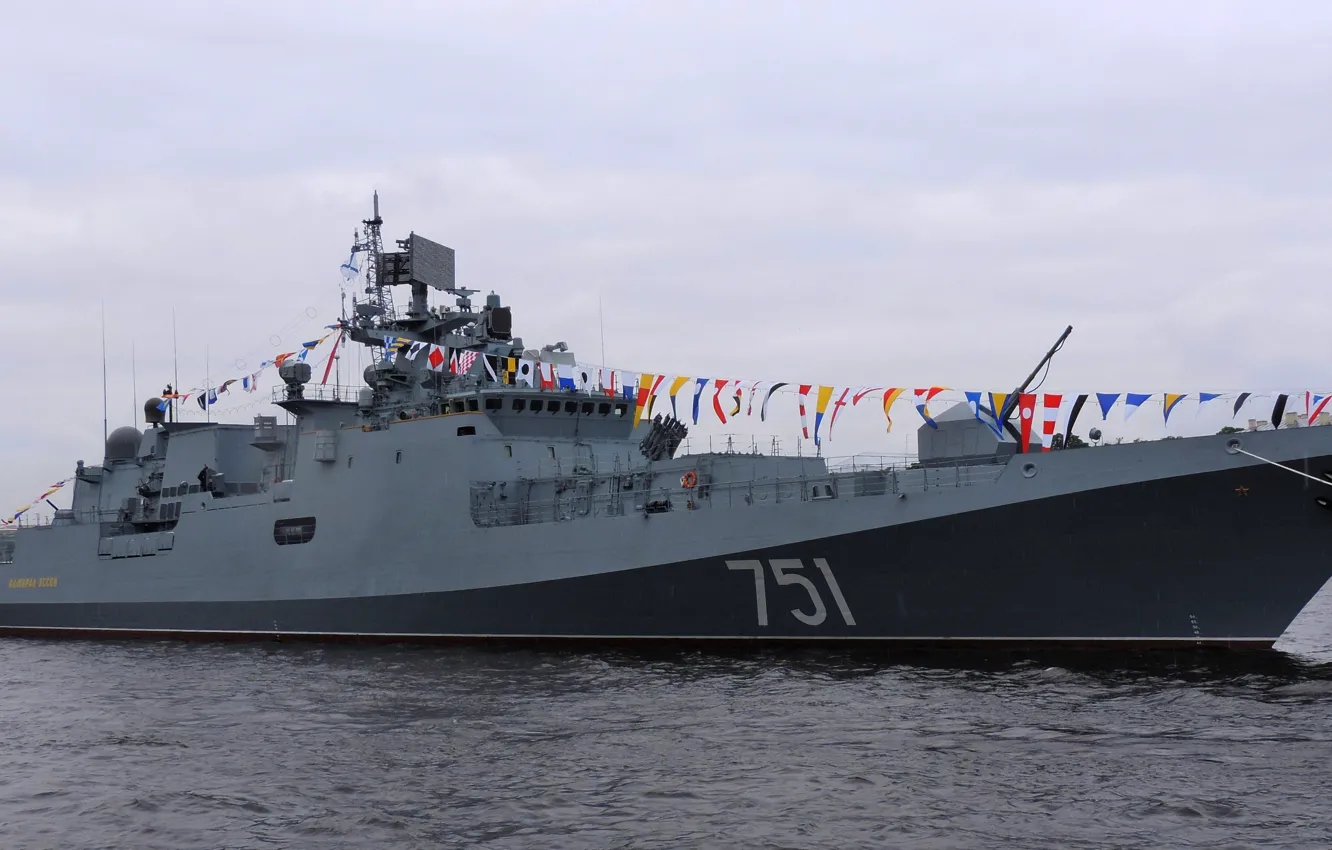Photo wallpaper holiday, ship, Navy, guard, 11356 project, "Admiral Essen"