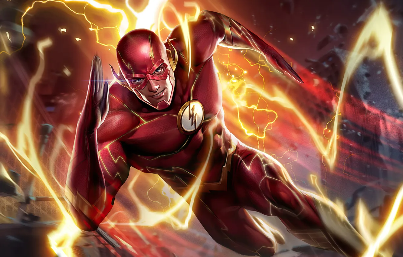 Photo wallpaper Lightning, hero, Flash, Speedforce, Arena of Valor