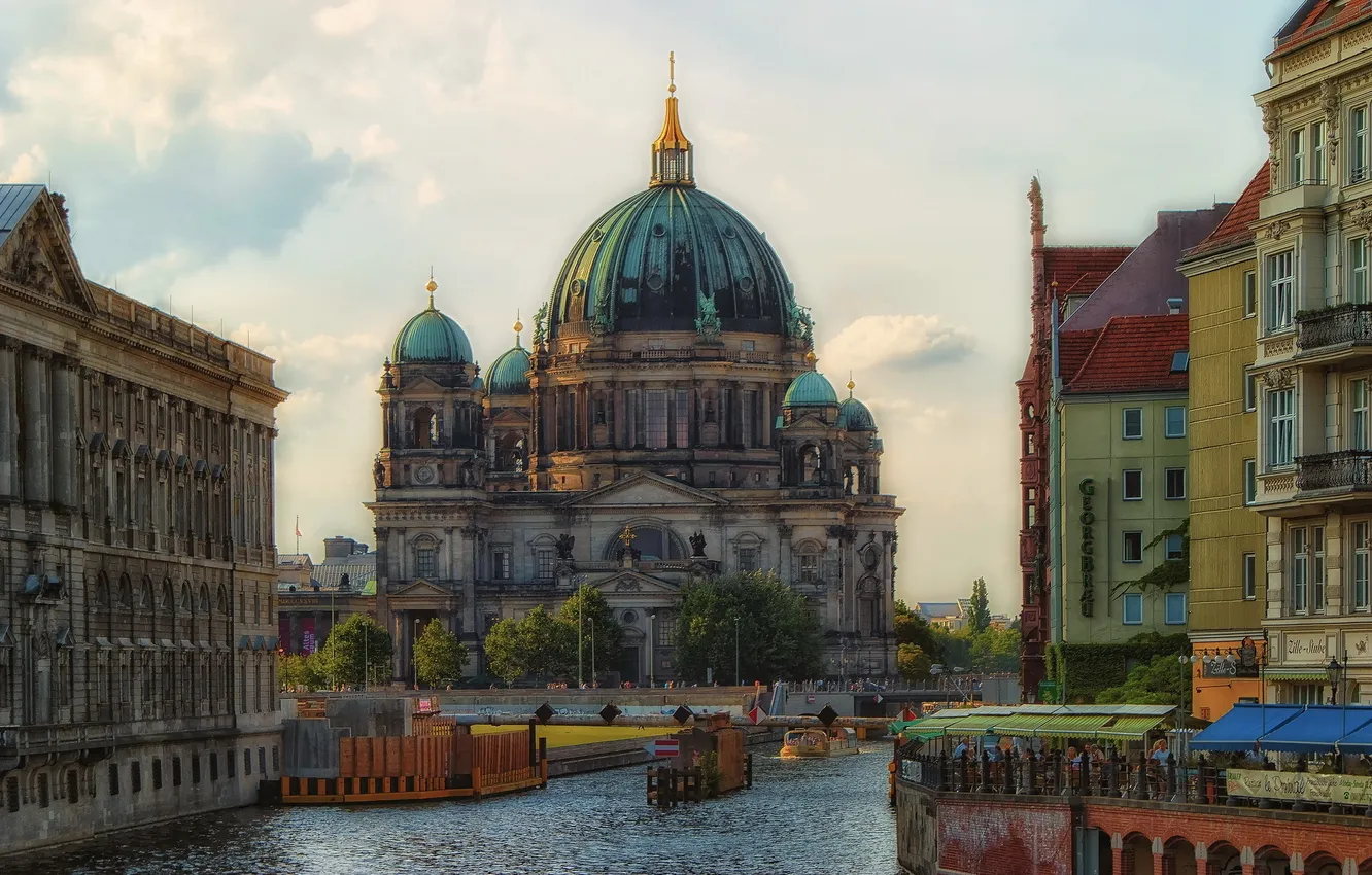 Photo wallpaper the city, river, building, Germany, Berlin