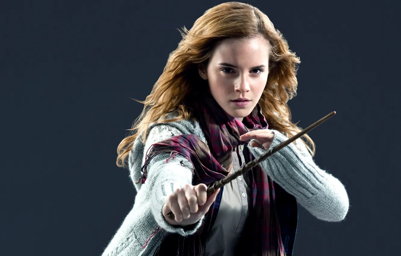 Photo wallpaper girl, actress, Emma Watson, Emma Watson, Hermione, wand
