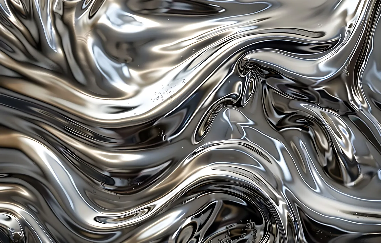 Photo wallpaper metal, abstraction, abstract background, AI art, neural network