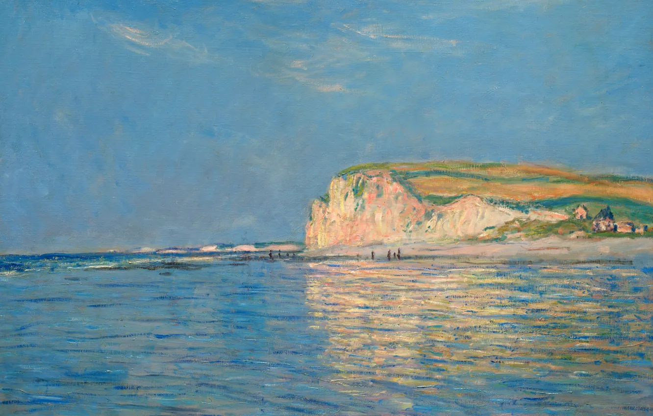 Photo wallpaper landscape, picture, Claude Monet, Low tide in Purvile