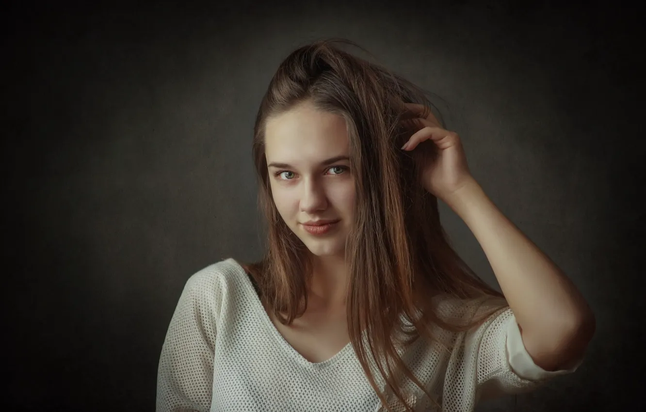 Photo wallpaper smile, sponge, Anya, the beauty, Ilya * Filimoshin