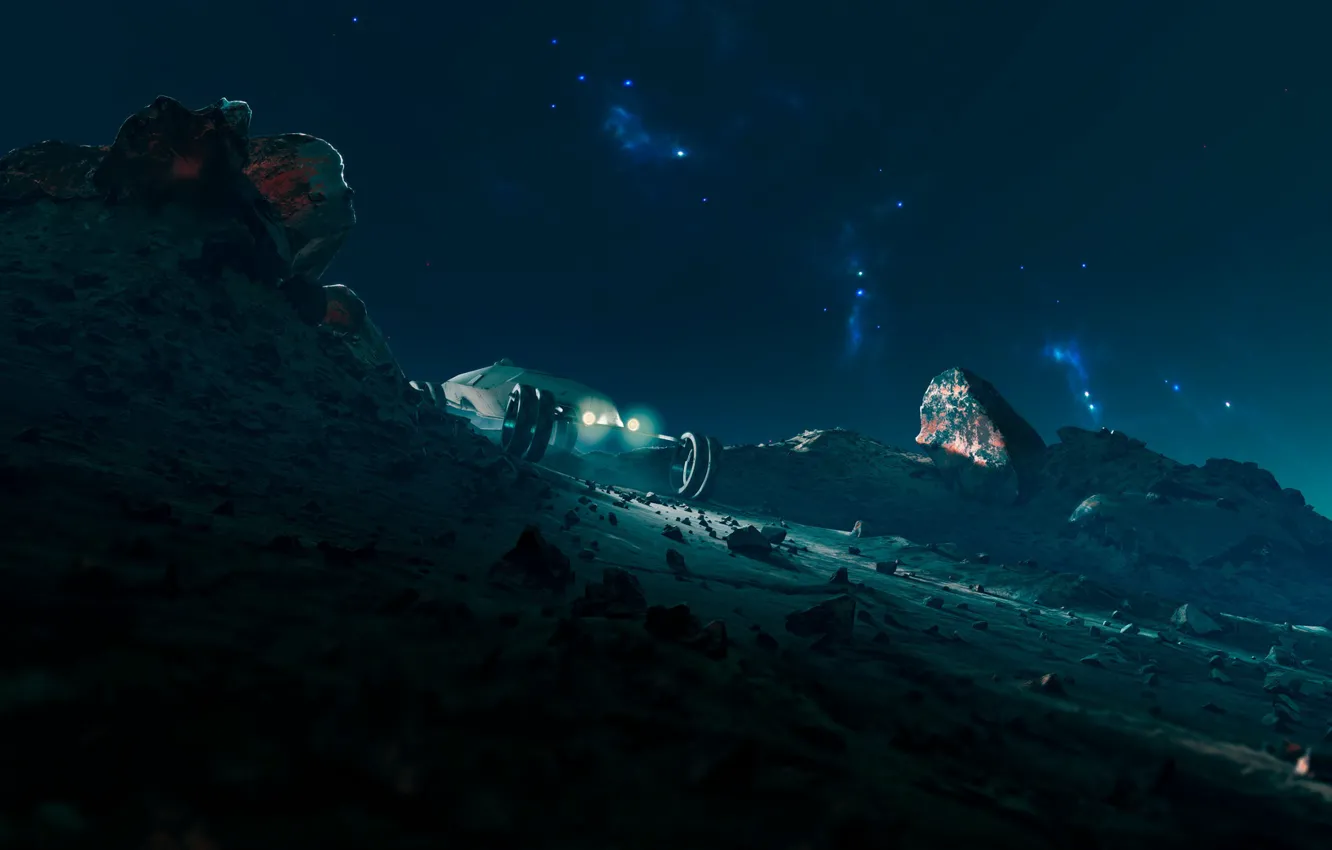 Photo wallpaper mountains, transport, Rover Concept