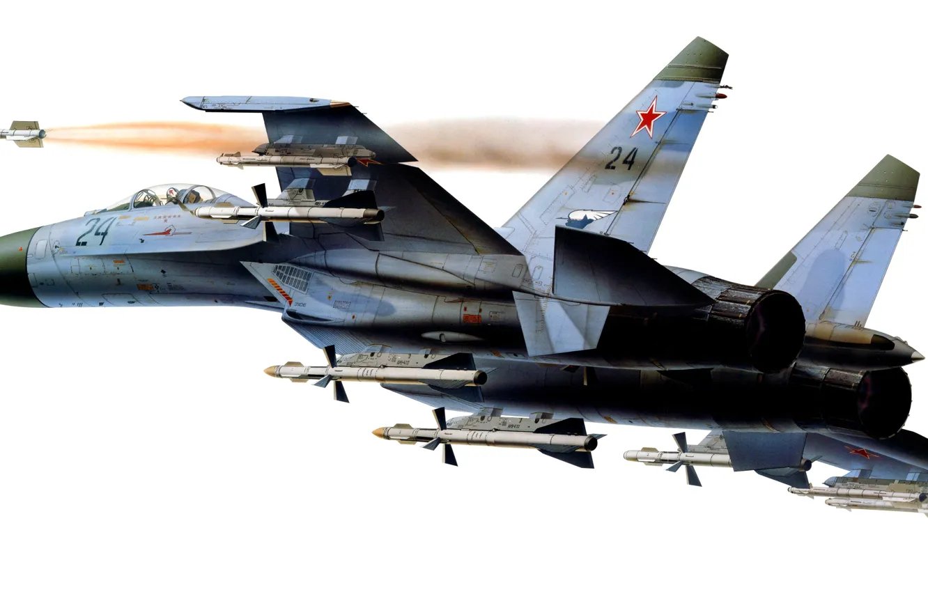 Photo wallpaper fighter, art, the plane, BBC, generation, OKB, Russian, multipurpose