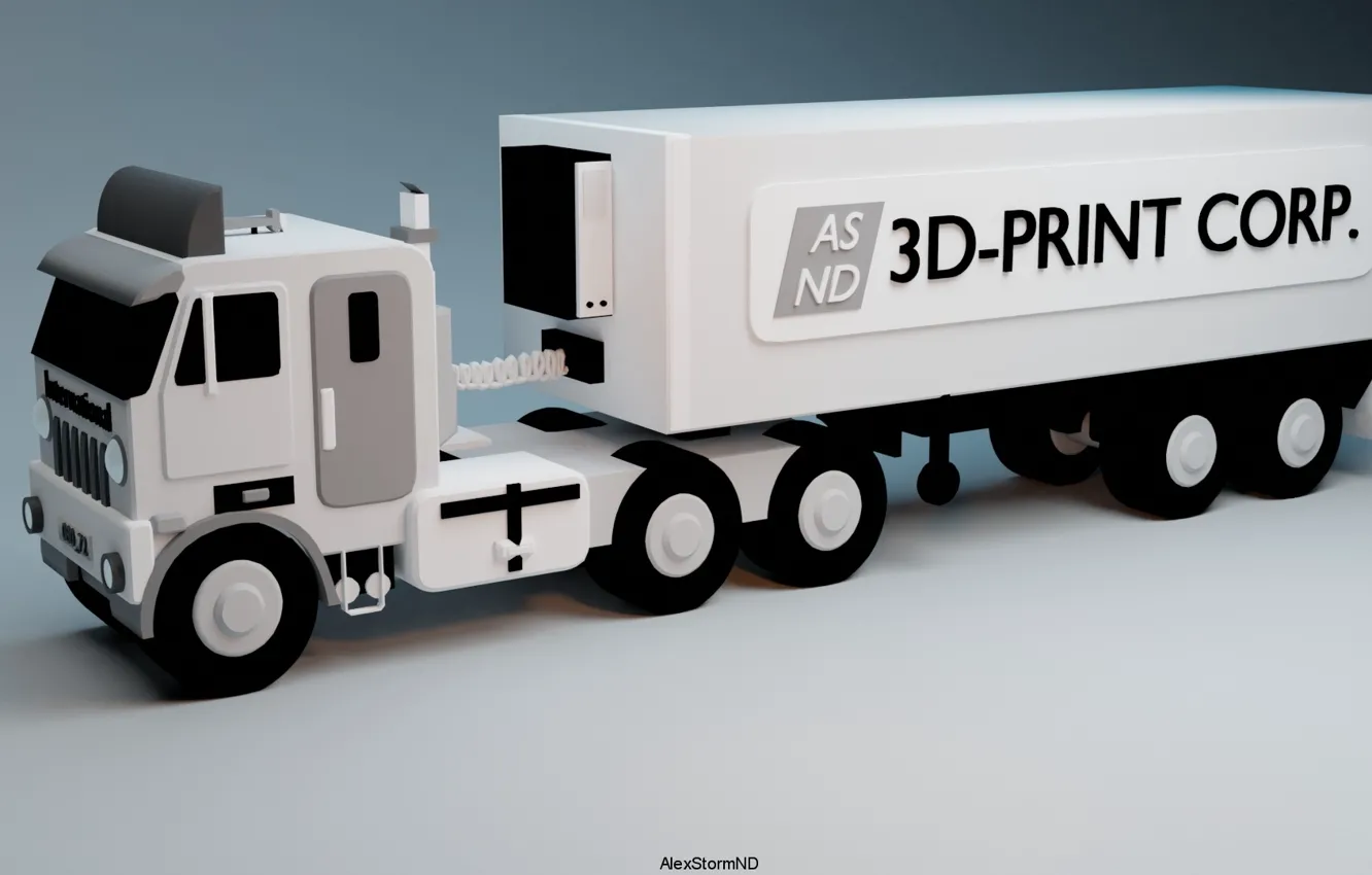 Photo wallpaper truck, international, The truck, AlexStormND, ASND, 3d print