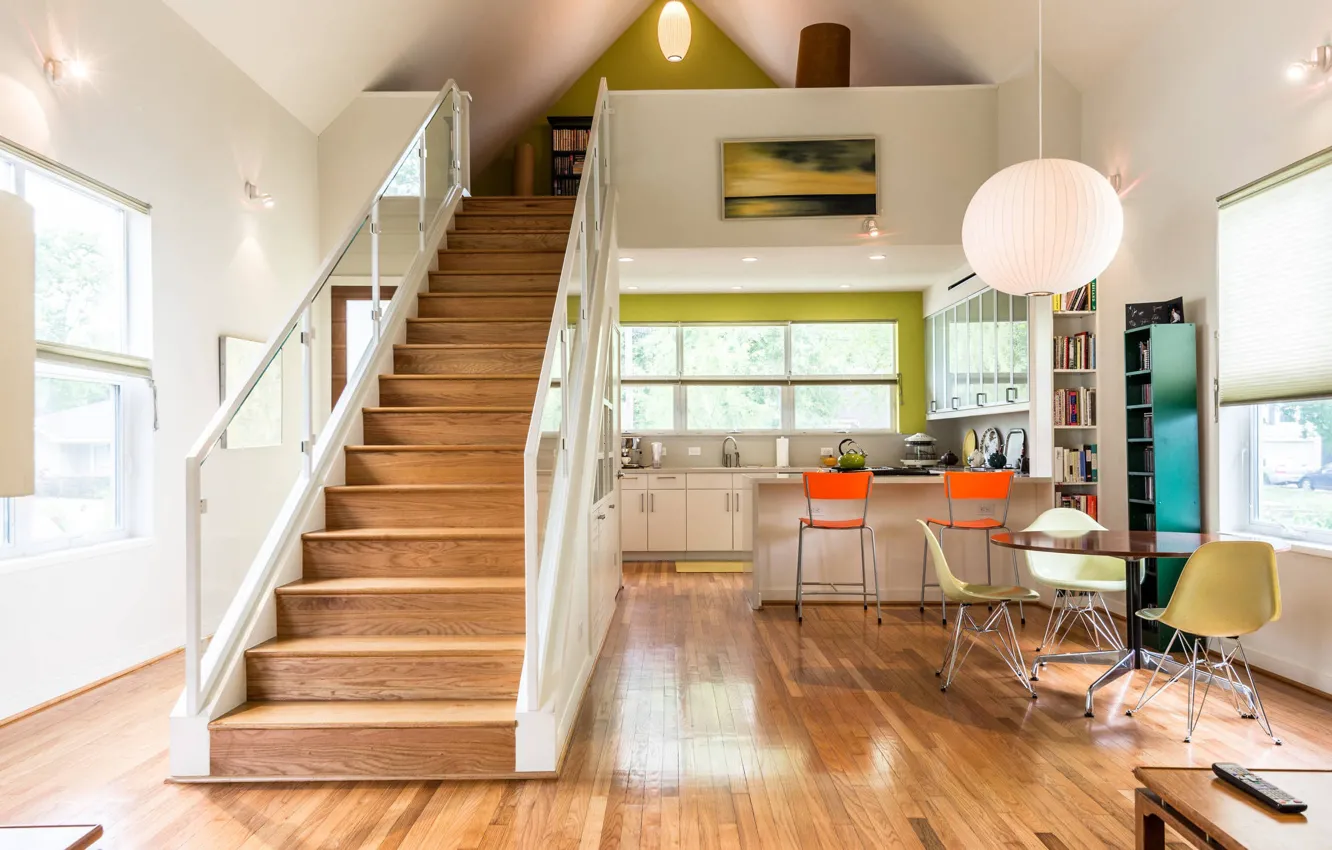 Photo wallpaper design, style, interior, kitchen, ladder, Houston, Texas, Texas