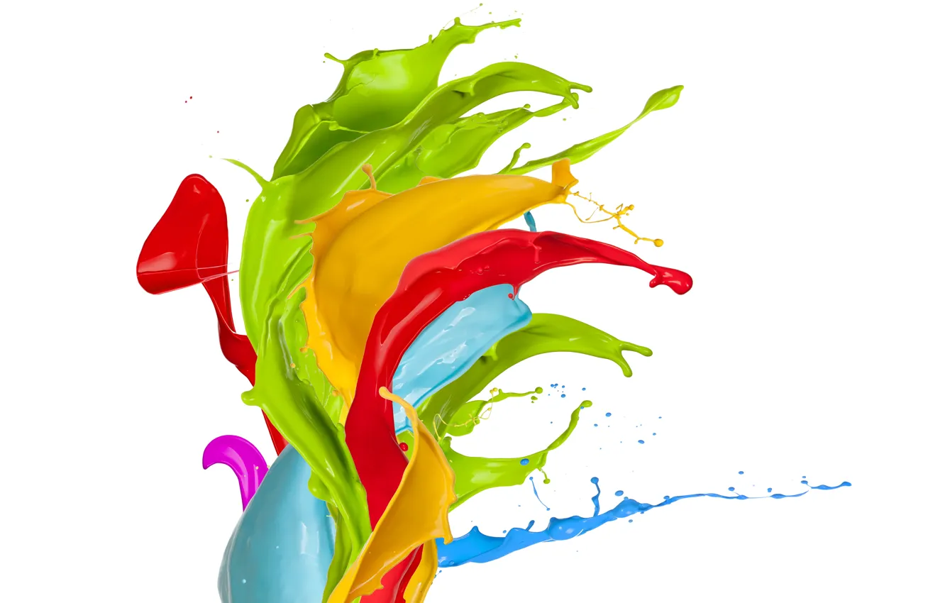 Photo wallpaper drops, squirt, paint, colors, design, splash, paint
