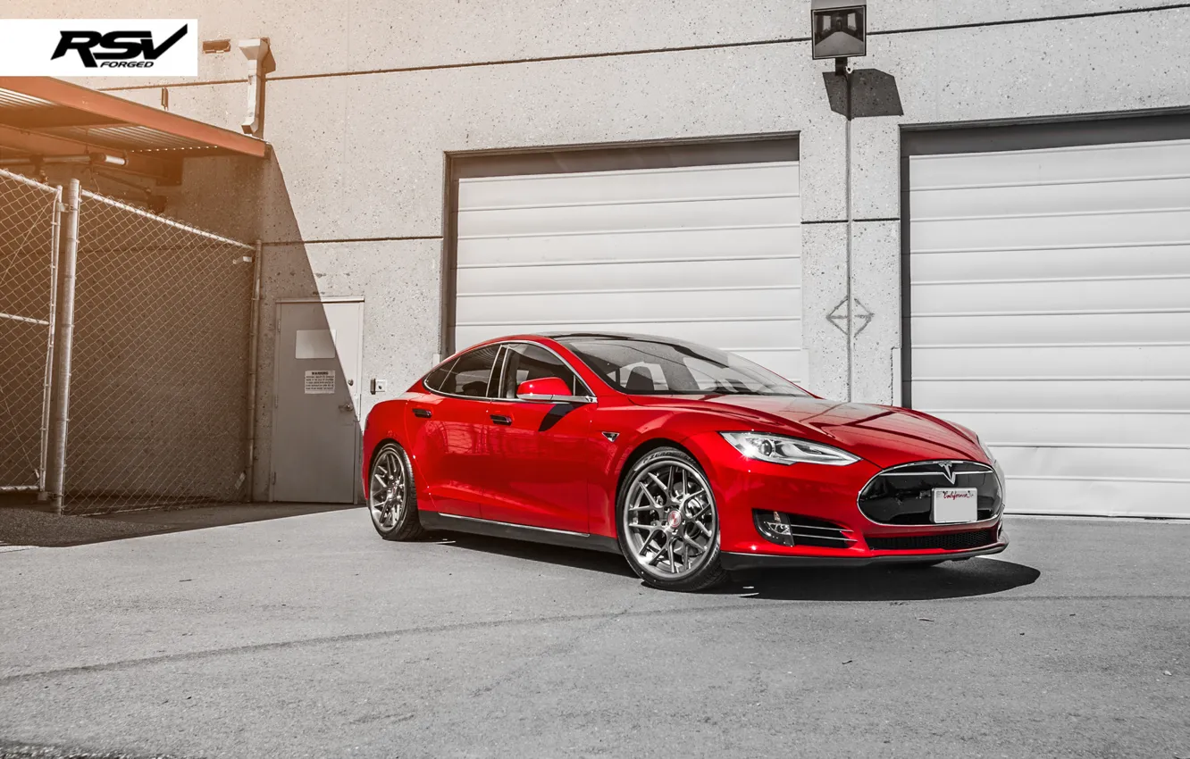 Photo wallpaper Tesla, forged, Model S, rsv
