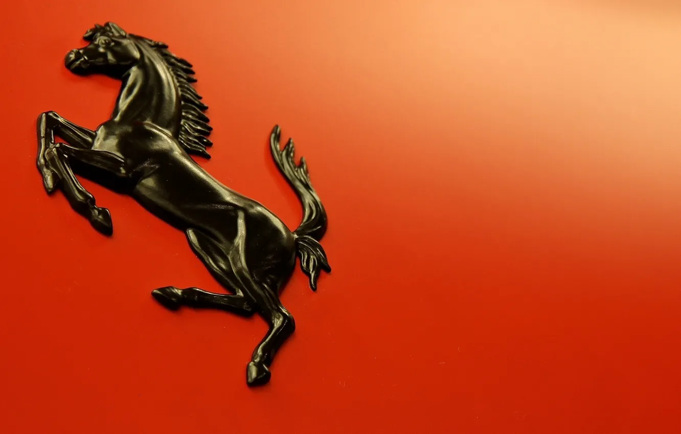Photo wallpaper horse, Ferrari, emblem