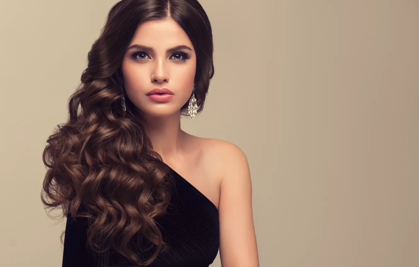 Photo wallpaper look, girl, model, makeup, hairstyle, earrings, photoshoot, edwardderule