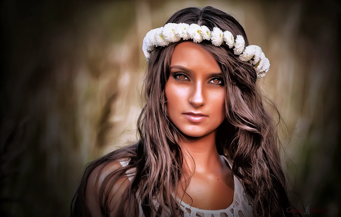 Photo wallpaper grass, brown hair, model, beauty, Alex Kotarski