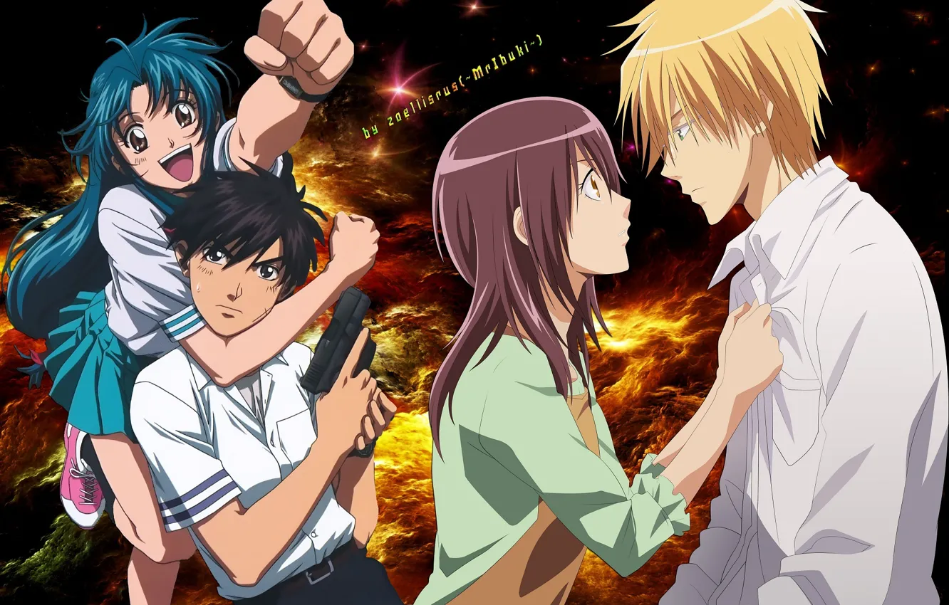 Photo wallpaper anime, different, crossover, Kaichou wa Maid-sama!, Full Metal Panic