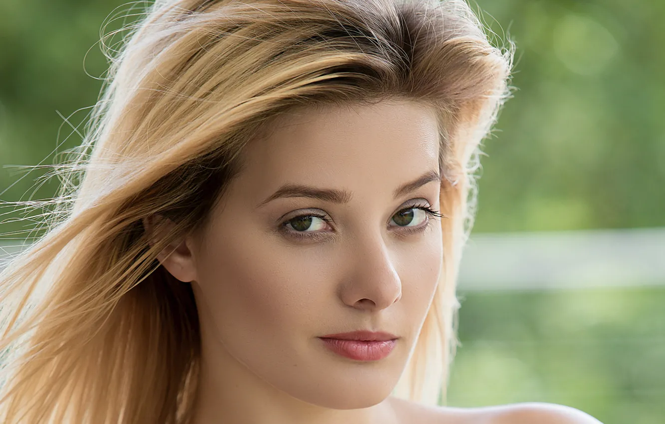 Photo wallpaper look, girl, face, model, hair, playboy, blonde, blond