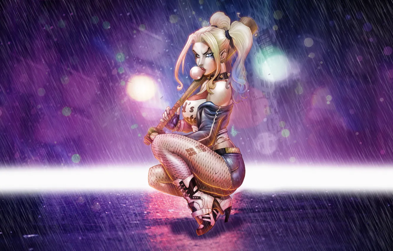 Photo wallpaper girl, sexy, figure, girl, beauty, rain, art, characters