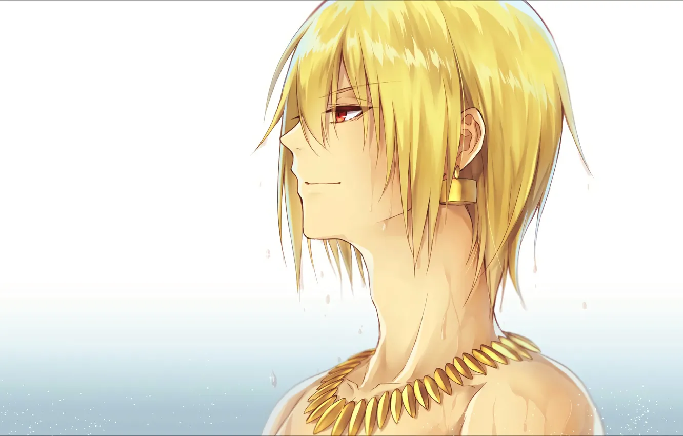 Photo wallpaper necklace, guy, Gilgamesh, Archer, Fate stay night, The fate of the beginning, Fate / Stay …