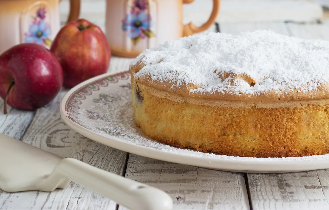 Photo wallpaper apples, pie, Charlotte