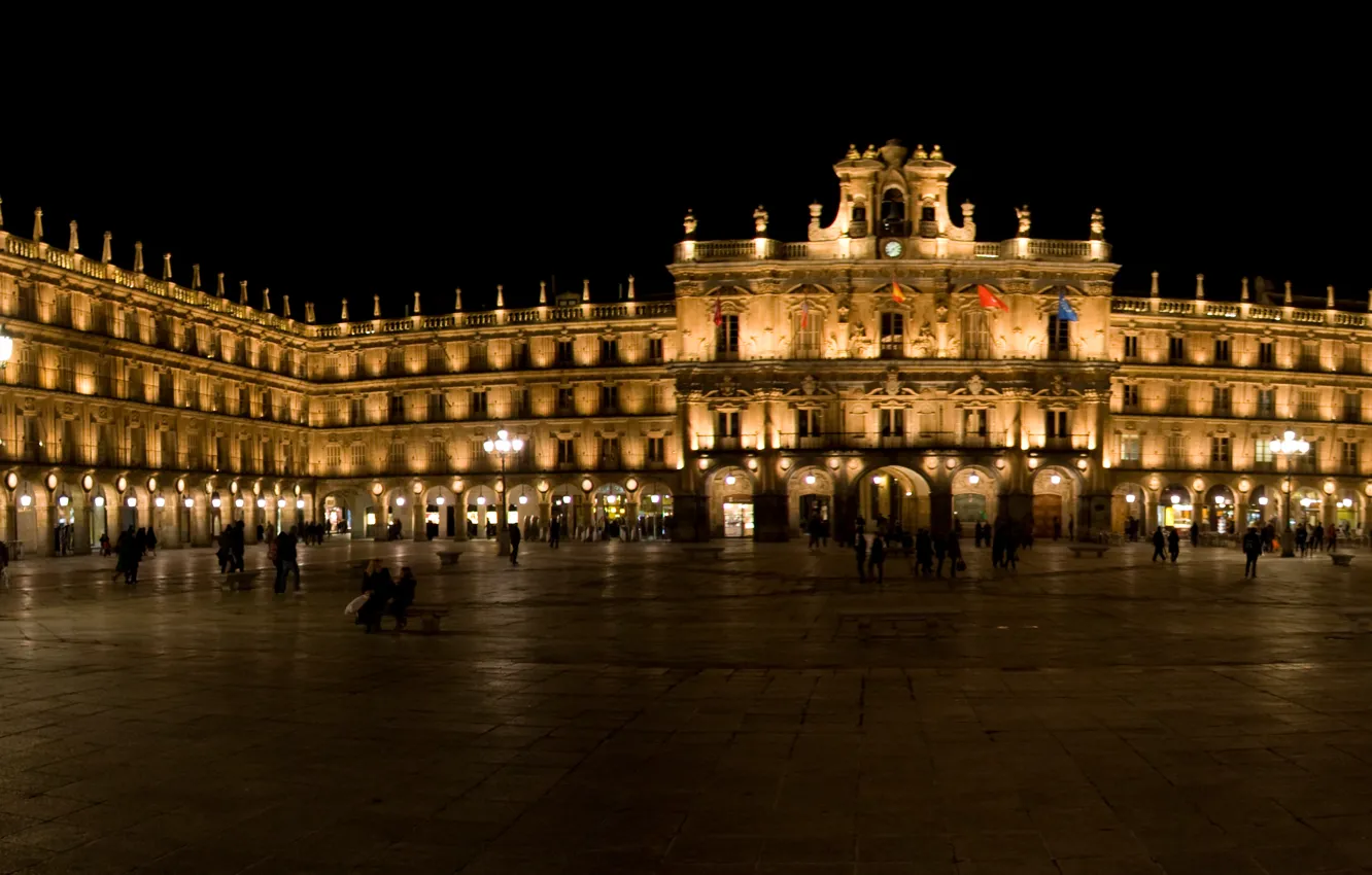 Photo wallpaper night, city, the city, lights, lights, Spain, night, Spain