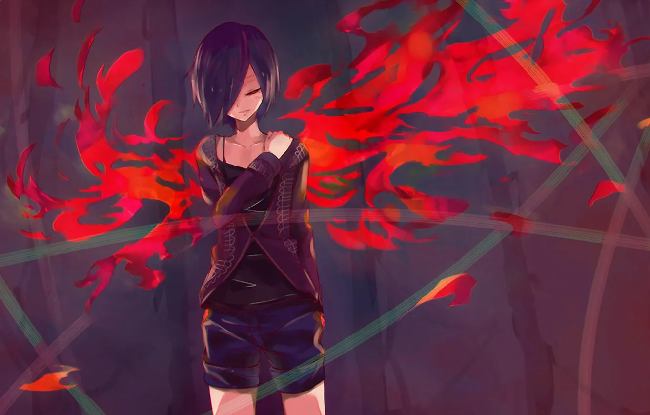 Photo wallpaper girl, anime, art, Tokyo ghoul, Tokyo Ghoul, Kirishima Bring