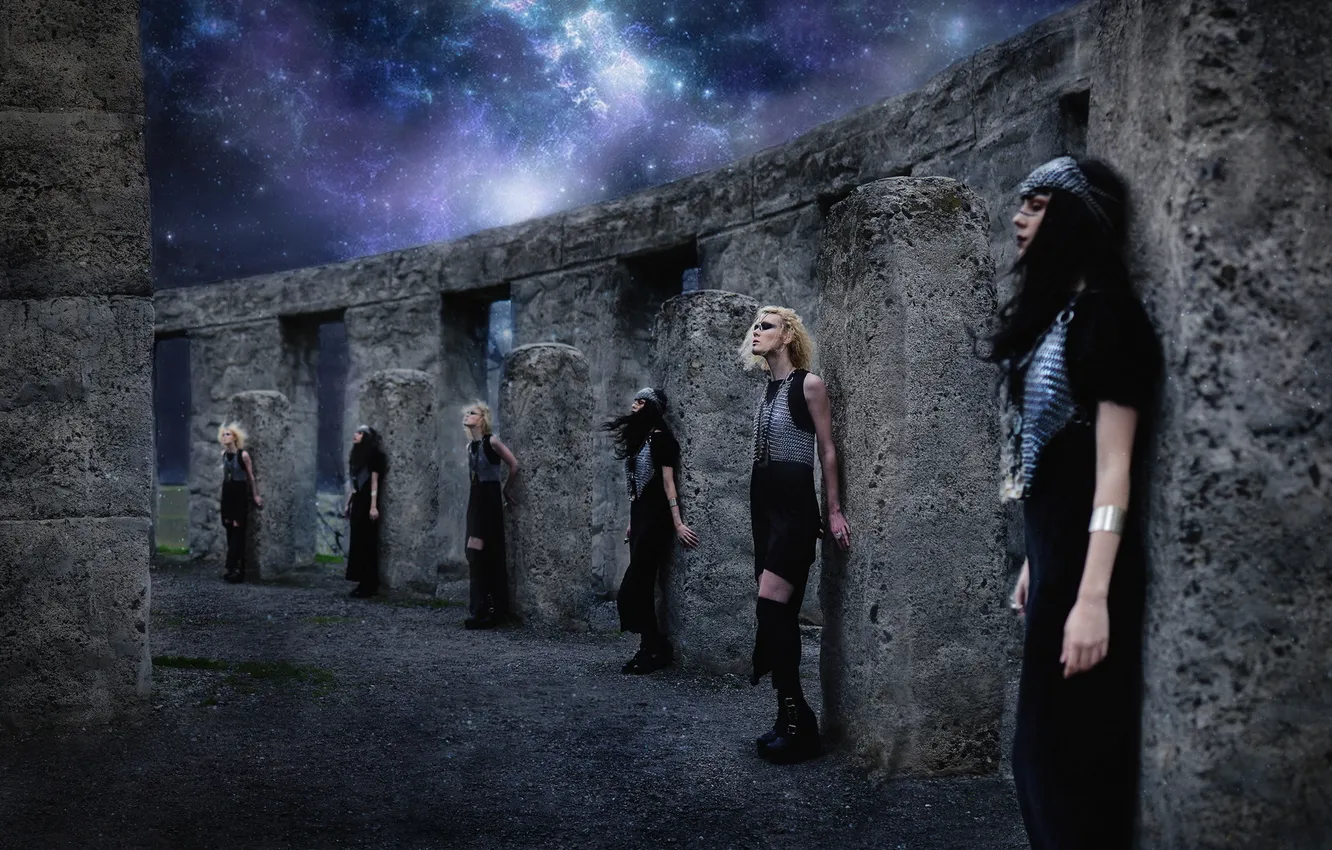 Photo wallpaper background, girls, Astral Guardians