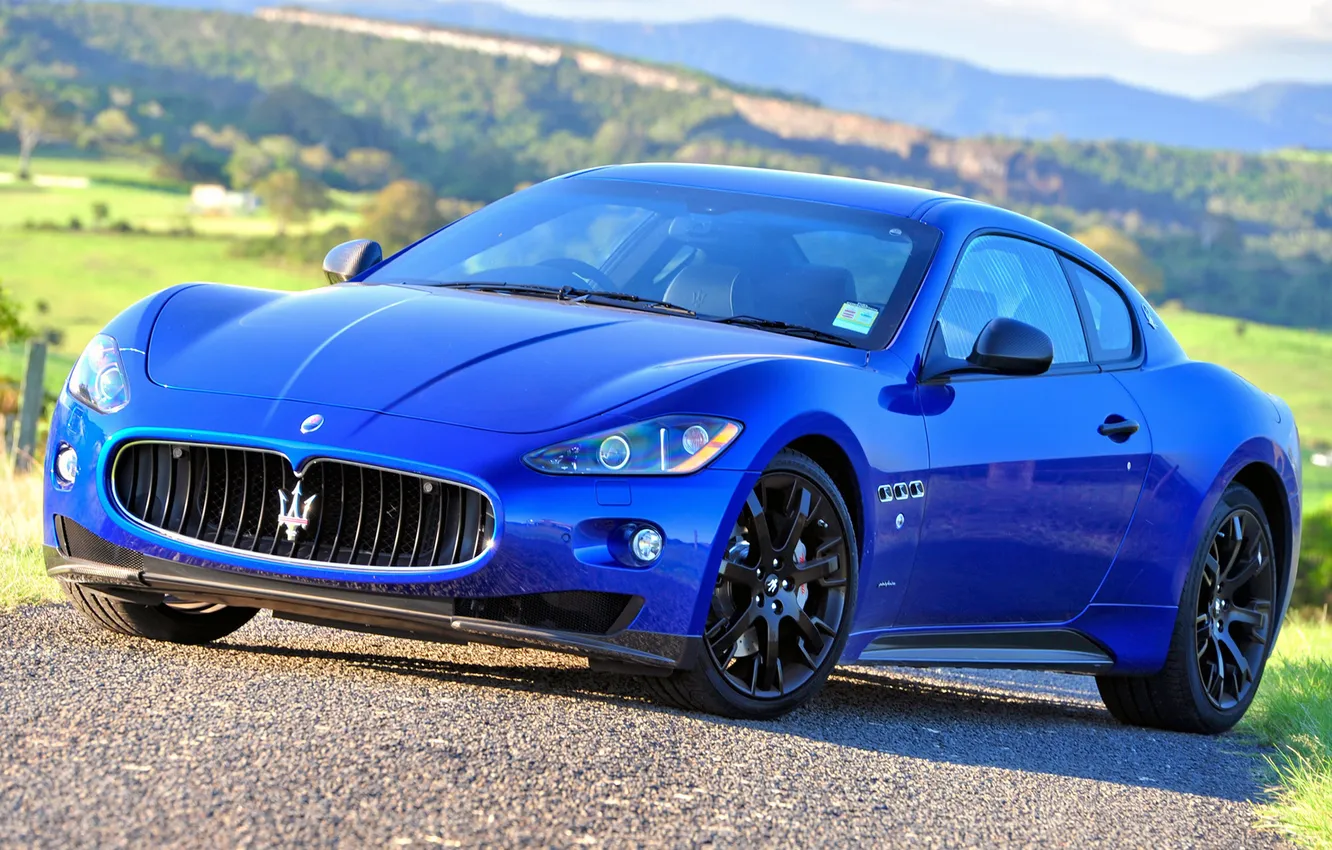 Photo wallpaper lights, Maserati, Maserati, the front, GranTurismo, GranTurismo S