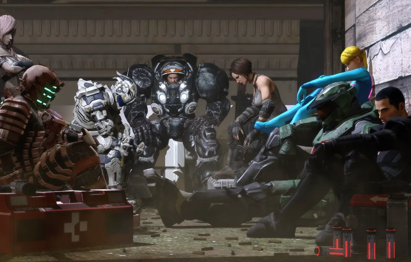 Photo wallpaper starcraft, Halo, dead space, mass effect, Lightning, shepard, art, bulletstorm